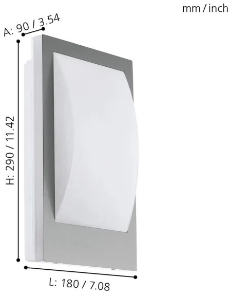 Eglo 97239 - LED stmievateľné vonkajšie svietidlo VERRES-C 1xE27/9W/230V BT IP44