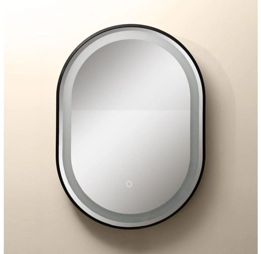 Zuma Line D2383 - LED Kúp. zrkadlo s podsv. 24W/230V 3000/4000/6000K IP44 čierna