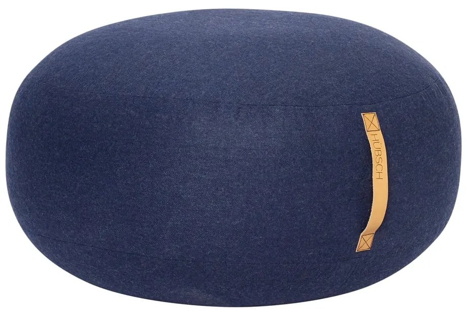 Tmavomodrý puf Hübsch Turenio, ø 70 cm