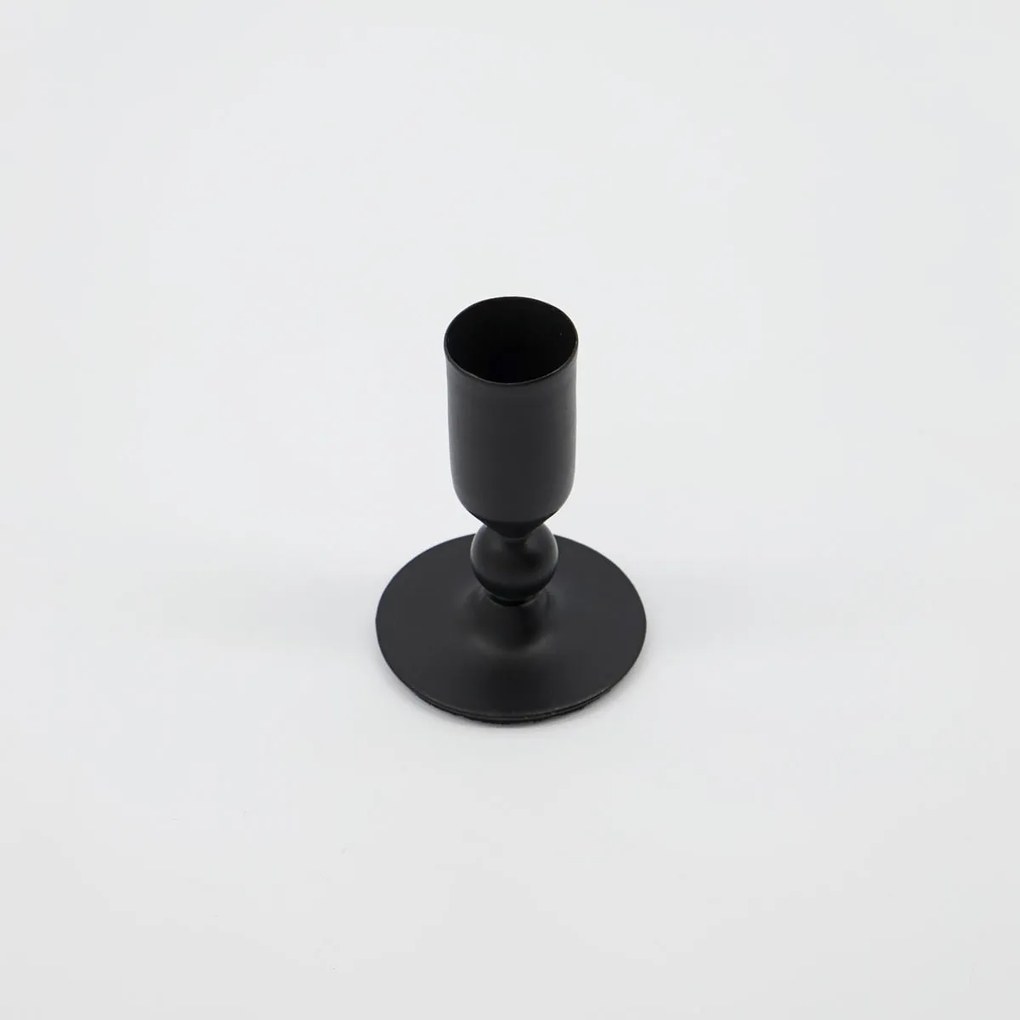 House Doctor Kovový svietnik Folk Black 7 cm