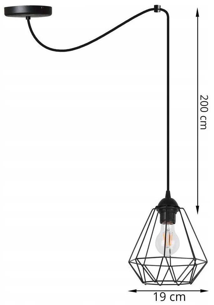 Závesné svietidlo Fusion Spider, 1x drôtené tienidlo (výber z 2 farieb)