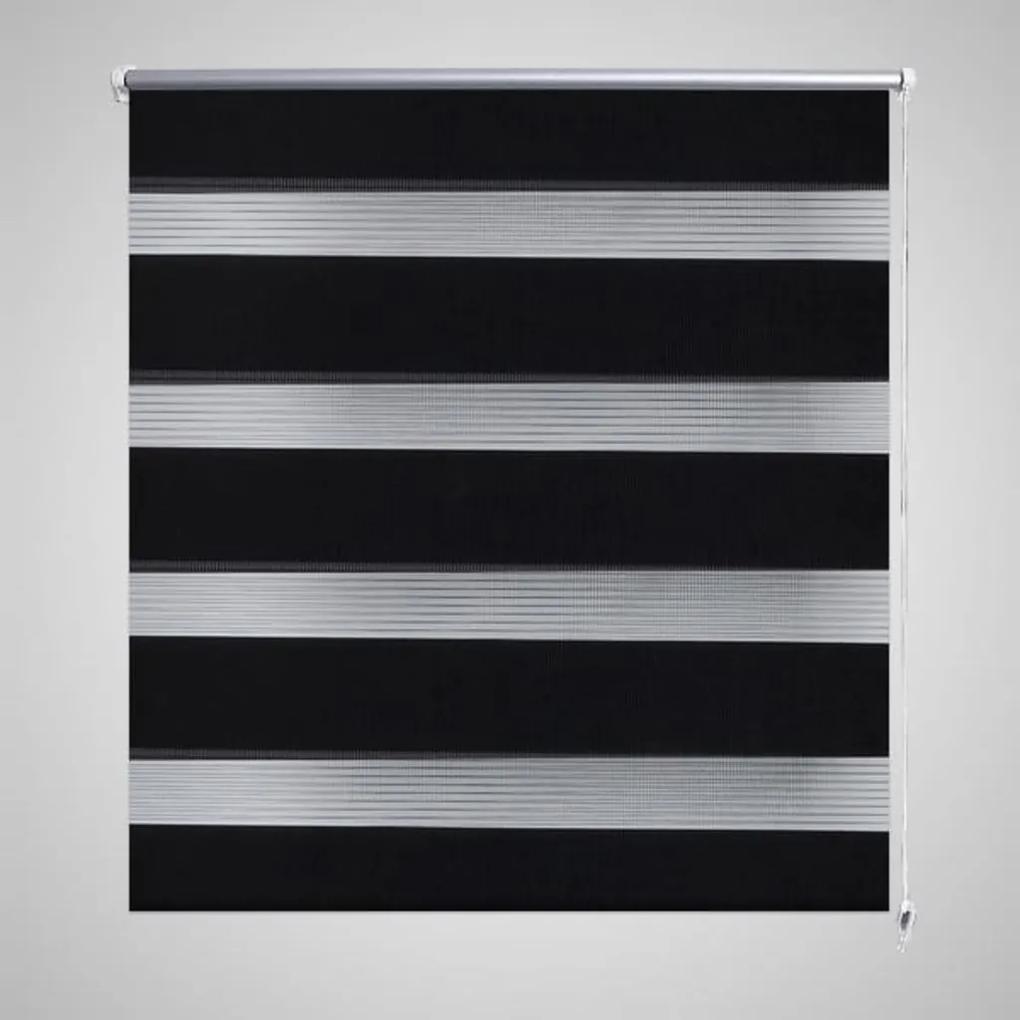vidaXL Roleta vzor zebra, 120 x 175 cm, čierna