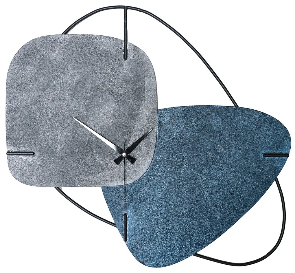 Dekorativní nástěnné kovové hodiny Clock Brazil šedé