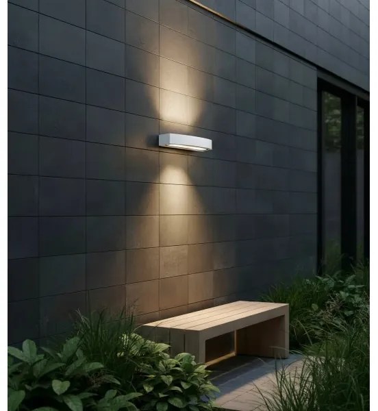 Ideal Lux - Vonkajšie nástenné svietidlo ANDROMEDA 2xE27/60W/230V IP55 biela