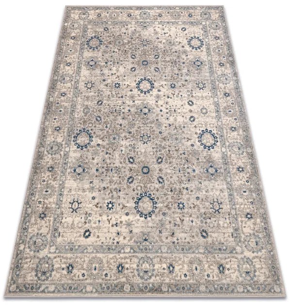 Koberec NAIN Ornament, ram 7335/51635 béžový / modrý