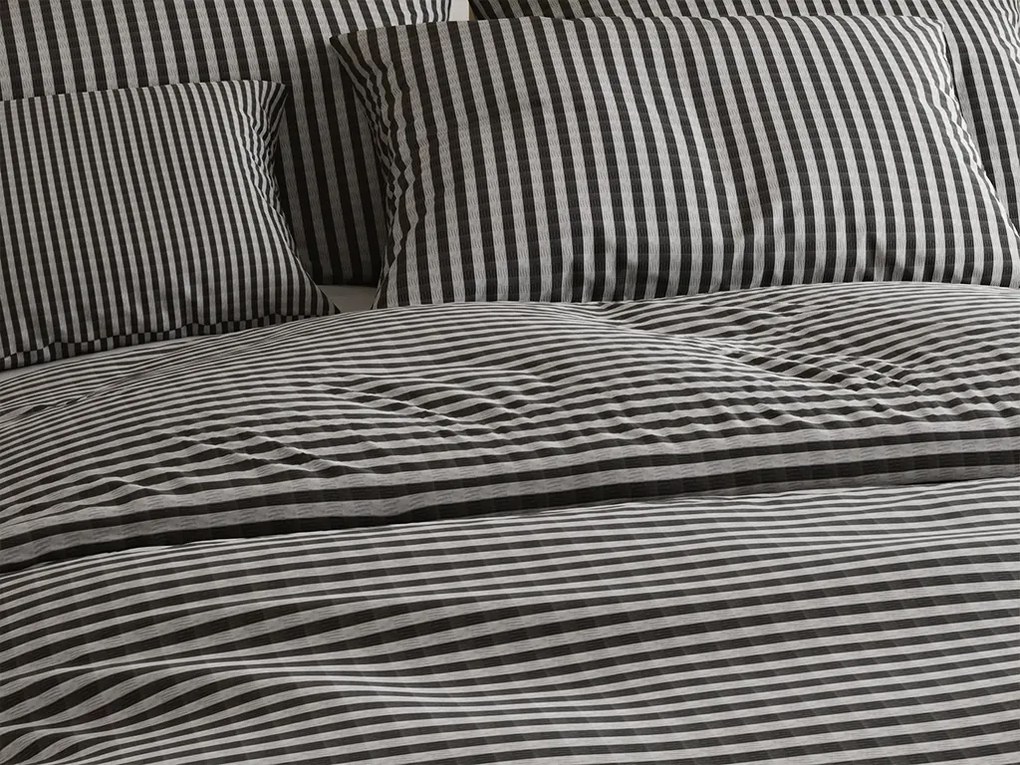 Krepové obliečky ARLENA BLEND čierne hotelové kapsy Rozmer obliečky: 70 x 90 cm | 140 x 200 cm