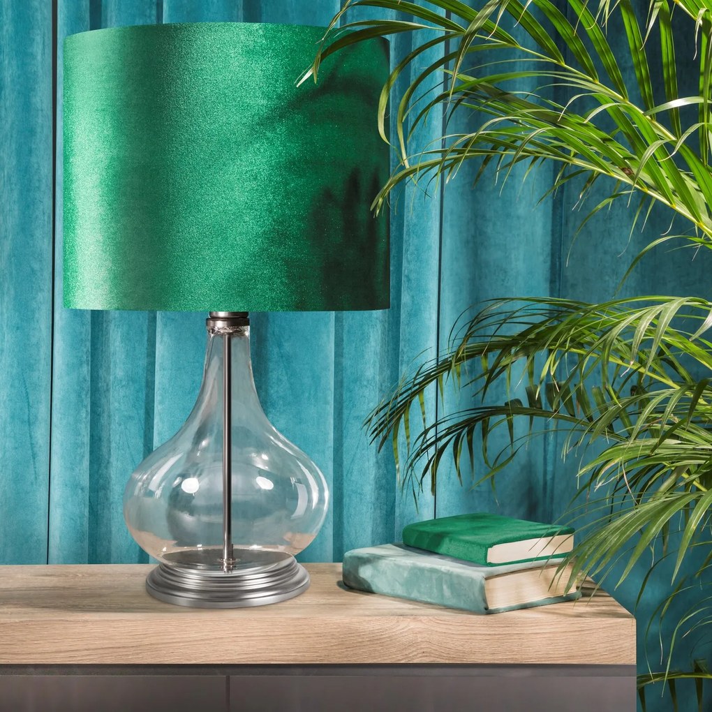 Stolná lampa Kim 32x32x61 cm tmavozelená