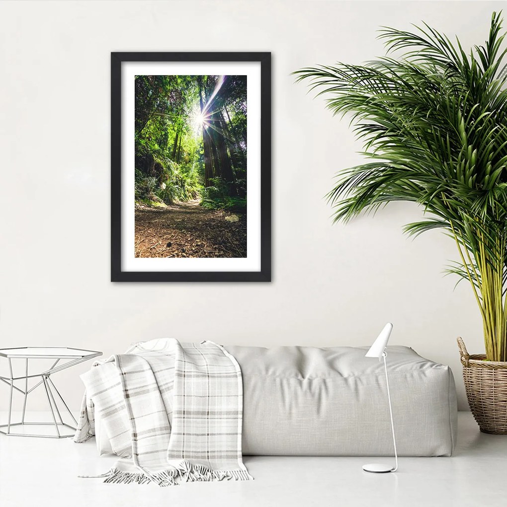 Gario Plagát Cesta v hustom lese Farba rámu: Bez rámu, Rozmery: 30 x 45 cm