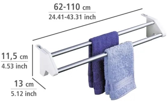 WENKO 3702100 - Sušiak 13x11,5 cm strieborný/biely