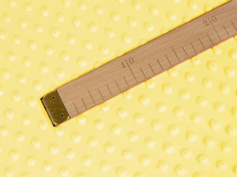 Biante Detská obliečka na vankúš Minky 3D bodky MKP-021 Citrónovo žltá 50 x 70 cm