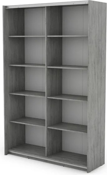 Šatníková skriňa Carlos 125/43 2D, šedý betón, 125 cm