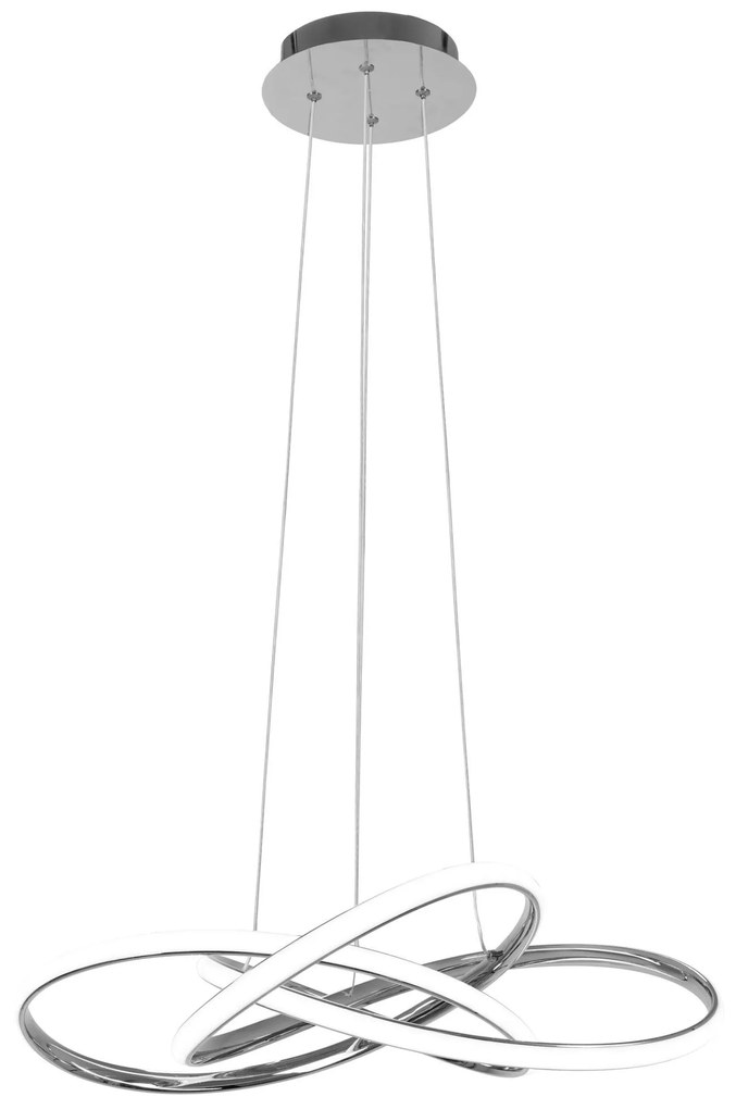 Toolight Toolight, LED moderné stropné svietidlo + diaľkové ovládanie APP816-CP, chrómová, OSW-03997