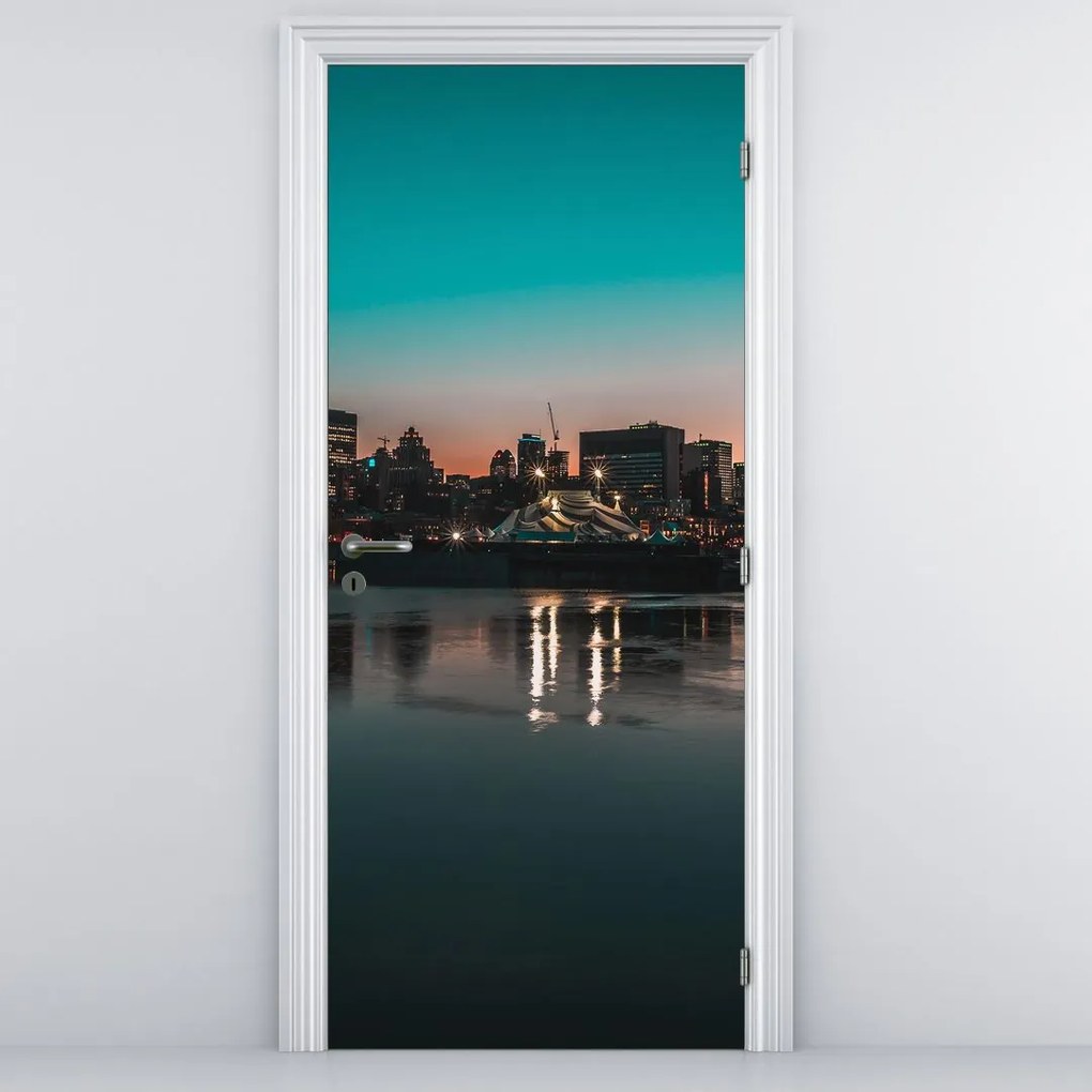 Fototapeta na dvere - Veľkomesto (95x205cm)