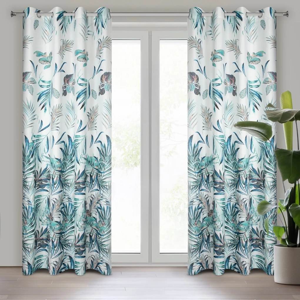 ZÁVES NA KRÚŽKOCH PILAR 140X250 CM LISTY