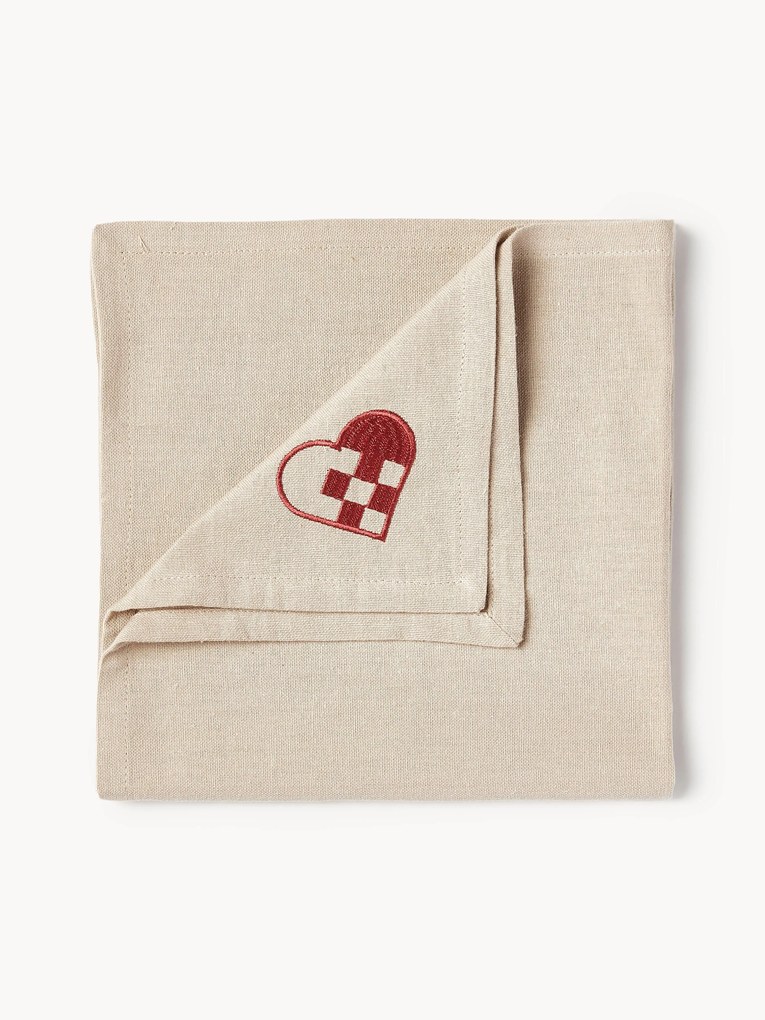 Vianočné textilné obrúsky Bomuld, 4 ks