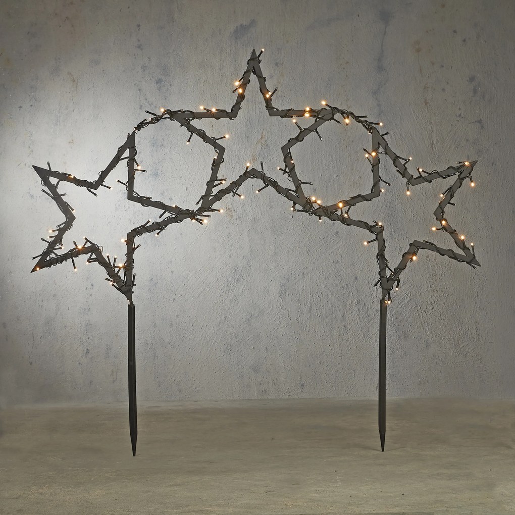 Vianočný reflektor hviezdy vrátane LED s 8 nastaveniami a časovačom - Rudolph