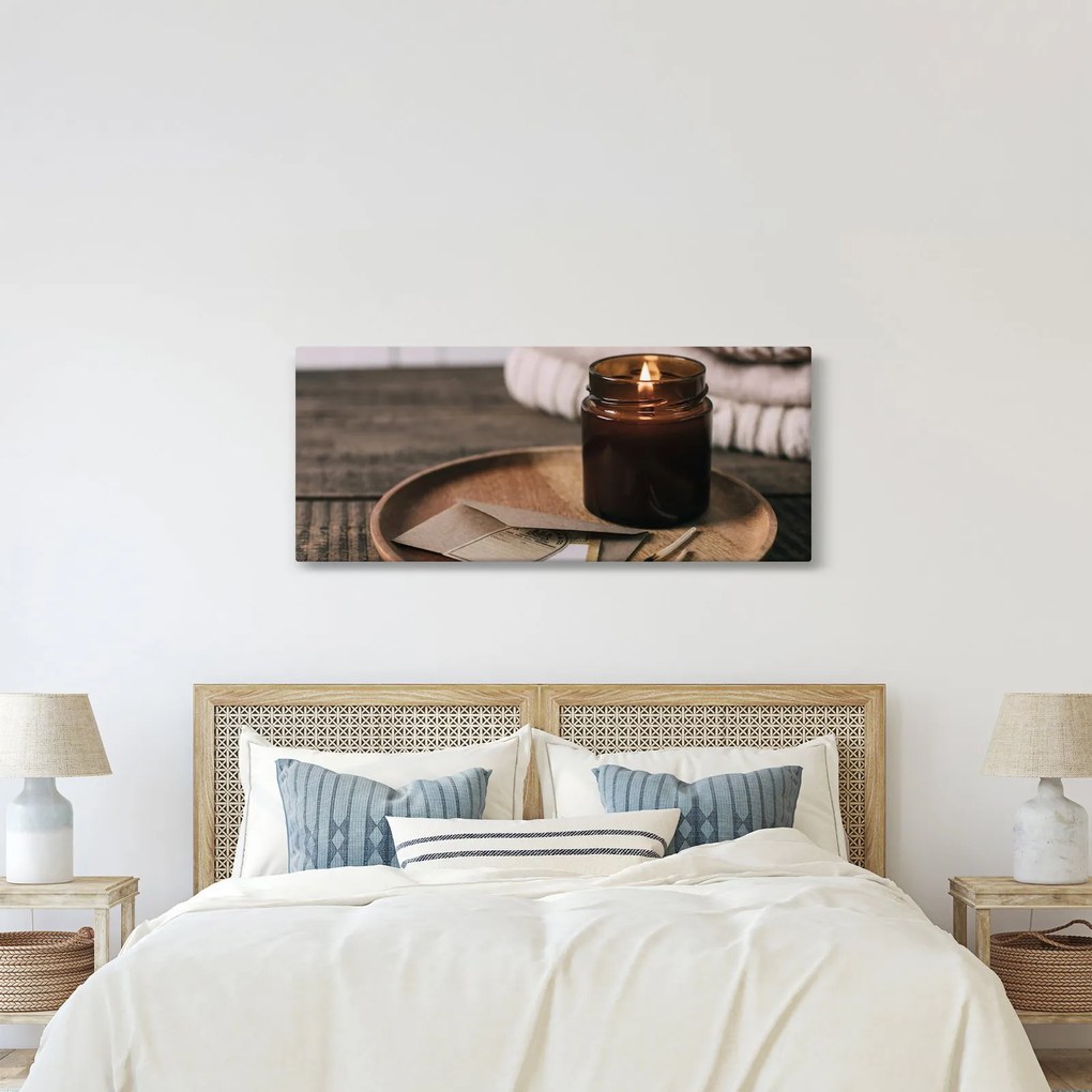 Obraz - Horiaca sviečka (120x50 cm)