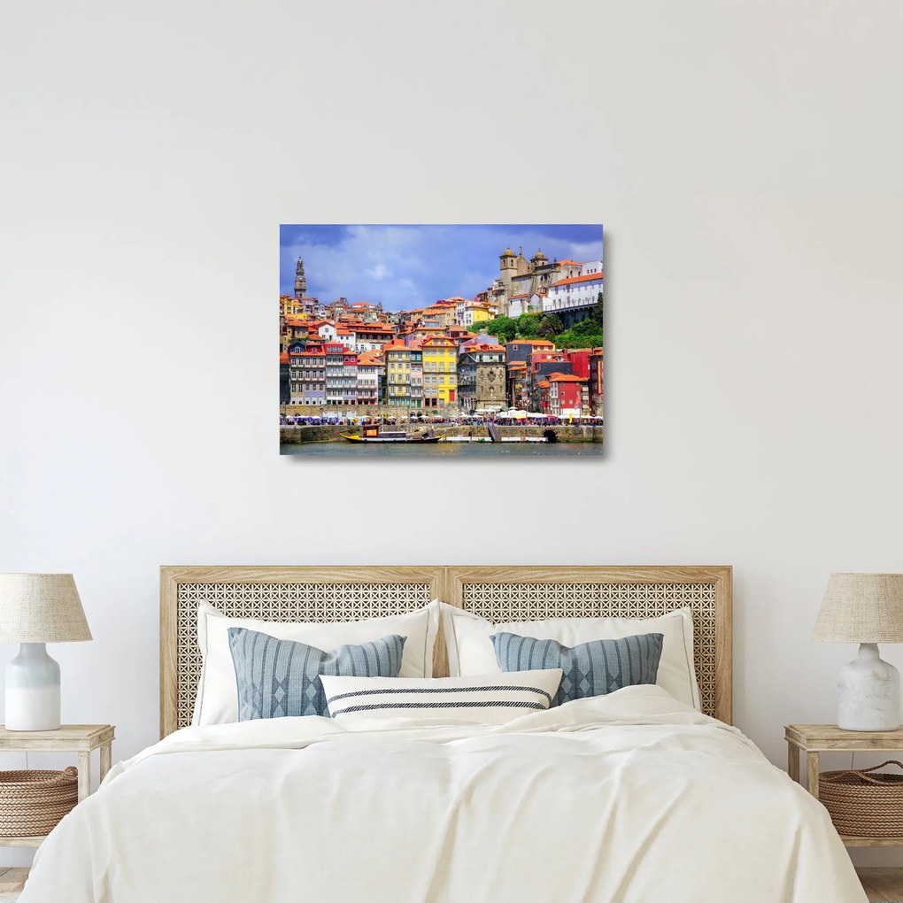 Sklenený obraz - Ribeira, Portugalsko (70x50 cm)