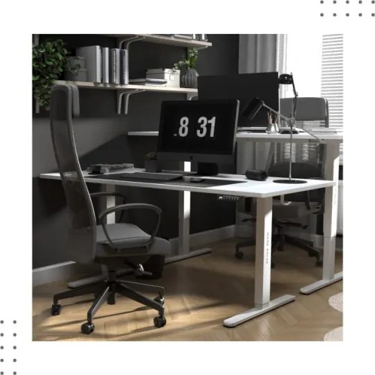 Elektrický výškovo nastaviteľný stôl Mark Adler Leader 7.6 biely