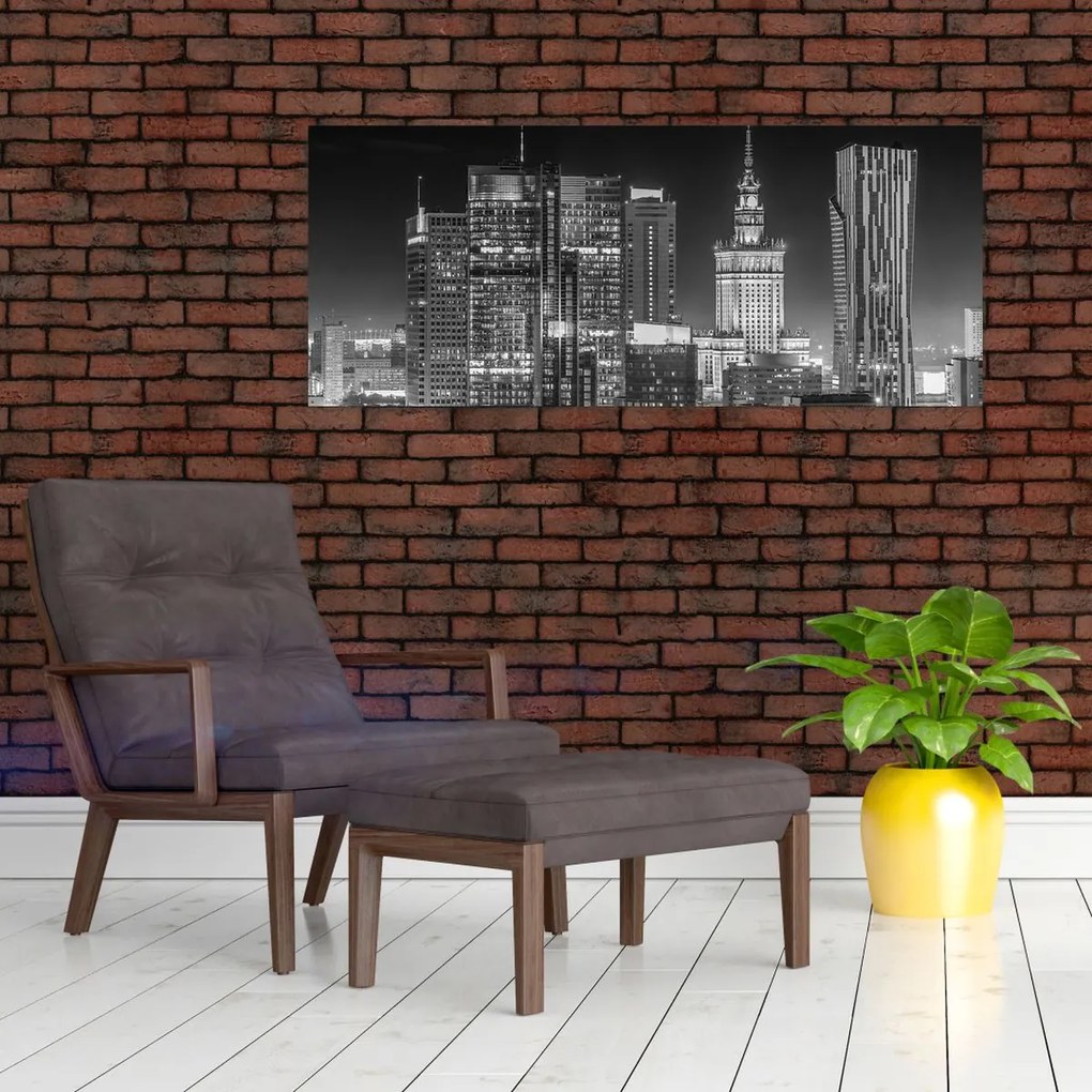 Obraz - Čiernobiely New York (120x50 cm)