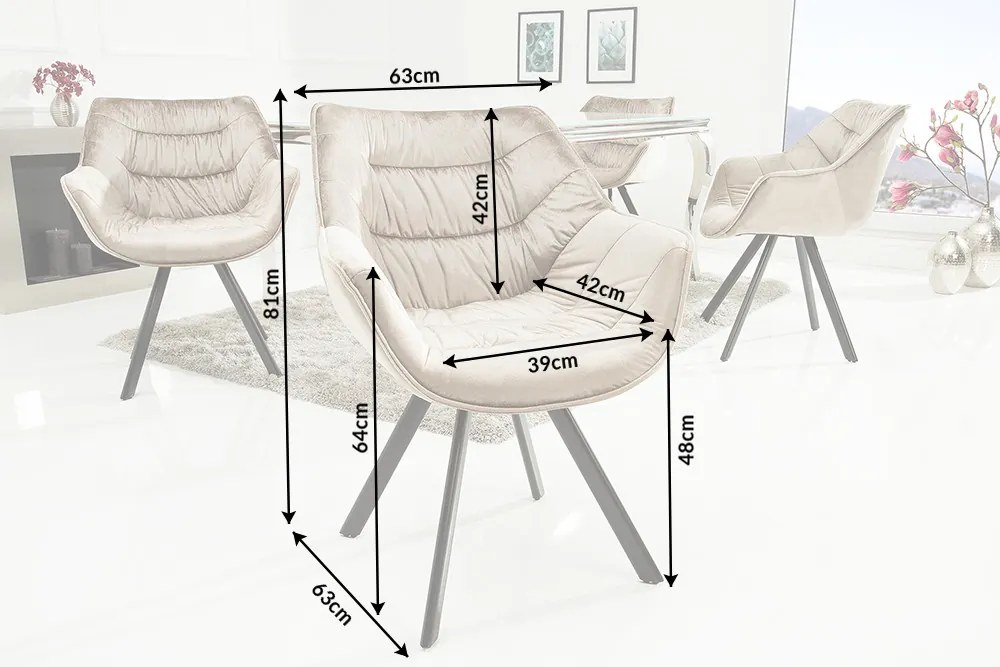 Stolička The Dutch Comfort velvet greige