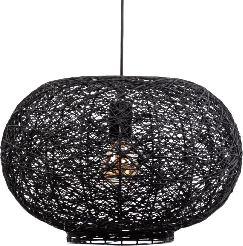 Toolight Toolight, stropné svietidlo 40cm 1xE27 APP1321-1CP, čierna, OSW-02695