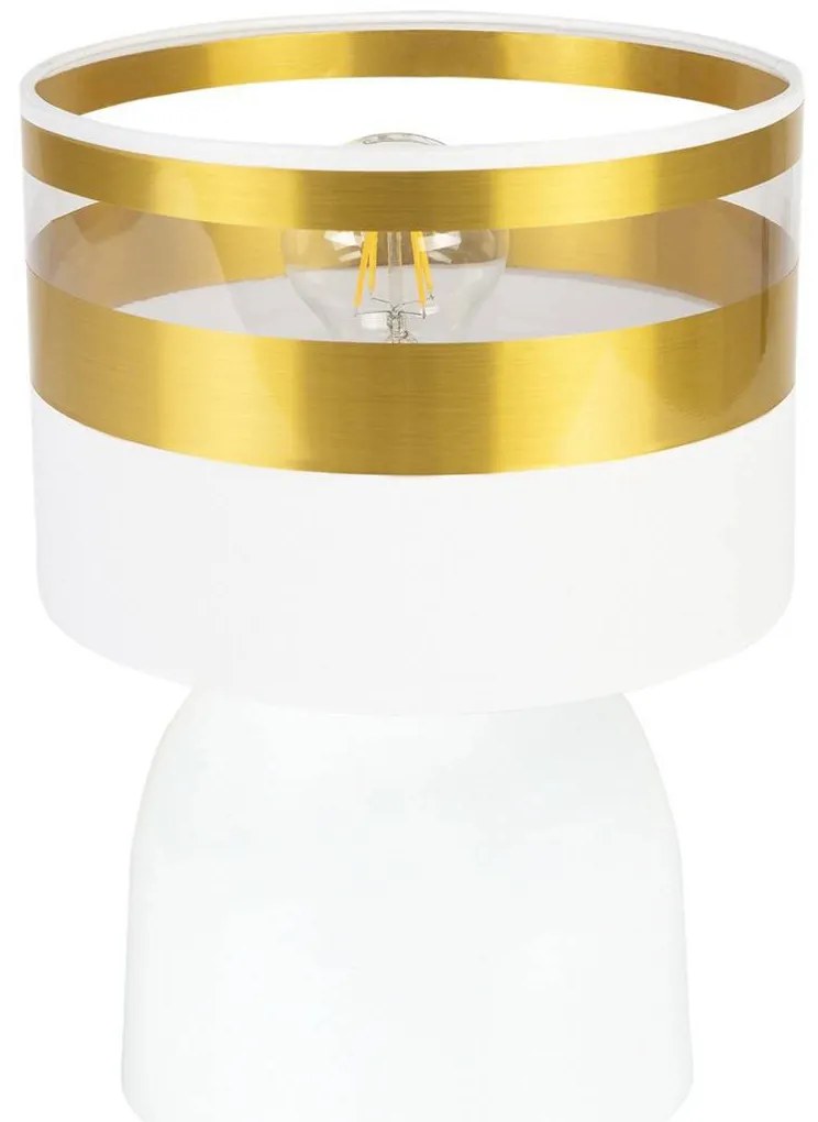 Stolná lampa Intense Gold, 1x textilné tienidlo (výber zo 6 farieb), (výber z 3 farieb konštrukcie)
