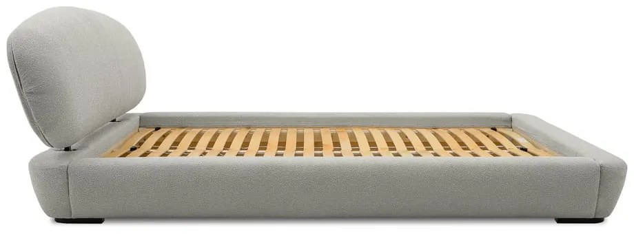 Svetlosivá čalúnená dvojlôžková posteľ s roštom 180x200 cm Odette – Scandic