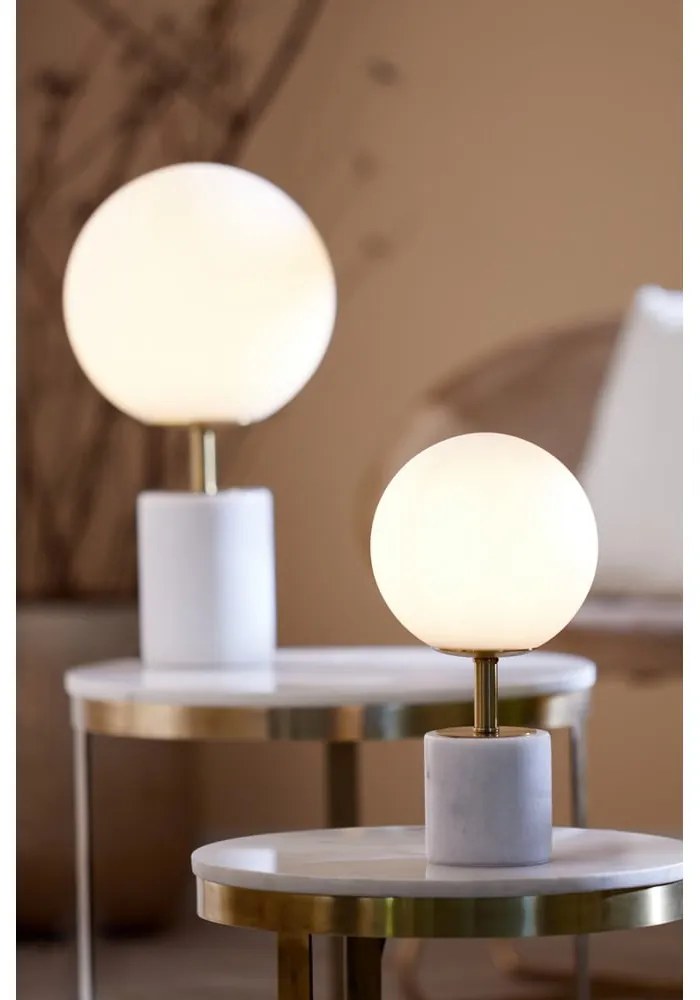 Biela stolová lampa (výška 35 cm) Medina - Light &amp; Living