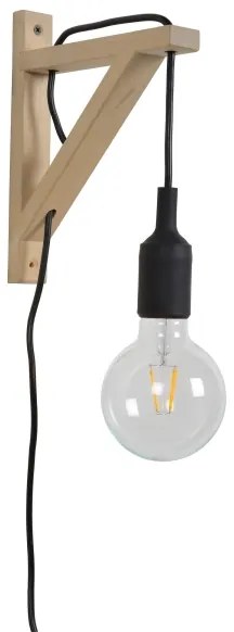Lucide 08208/01/30 - Nástenné svietidlo FIX WALL 1xE27/60W/230V čierna