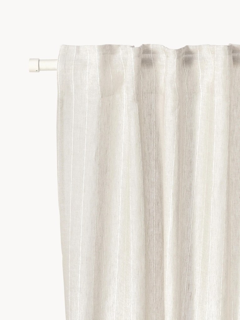 Priehľadné závesy so skrytými pútkami Birch, 2 ks, Š 130 cm