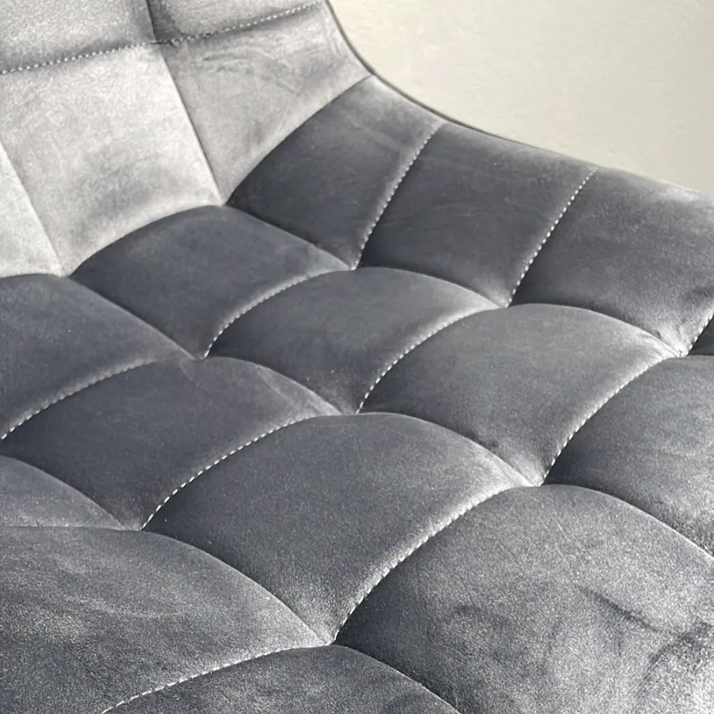 PROXIMA.store - Čalúnená jedálenska stolička RICK FARBA: sivá, MATERIÁL: zamat