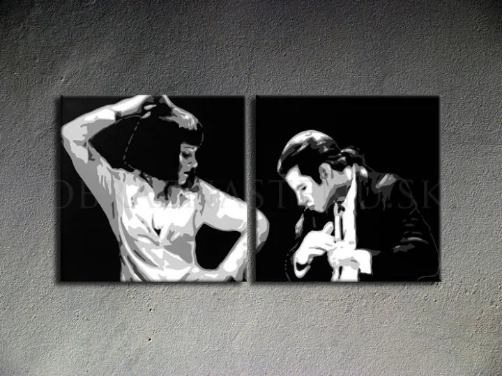 Ručne maľovaný POP Art obraz Pulp Fiction | rôzne rozmery