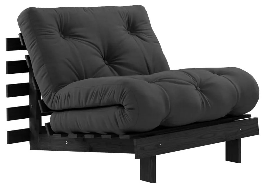 Tmavosivé kreslo Roots Black Night – Karup Design