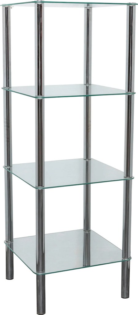 XXXLutz REGÁL, číra, oceľ, 39/107/39 cm - Regály - 001931007402
