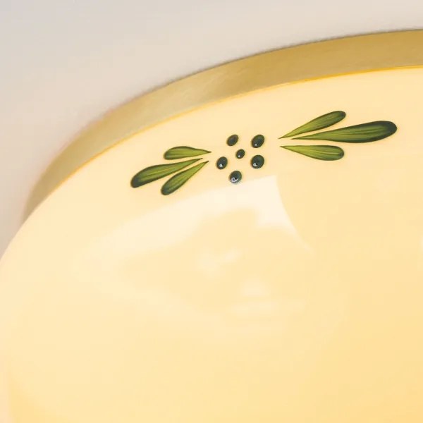 Orion DL 7-673 - Stropné svietidlo LANDHAUS 2xE27/60W/230V pr. 28 cm mosadz/béžová