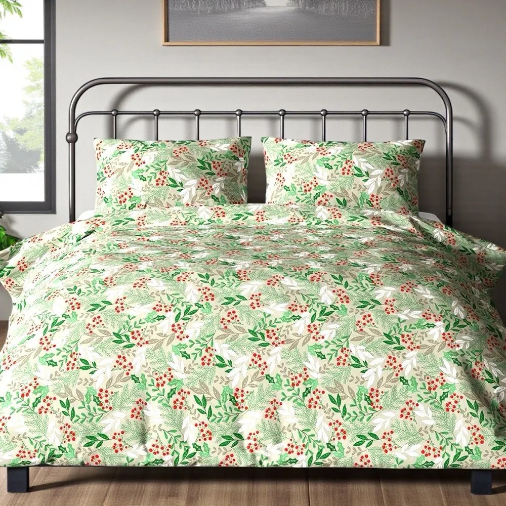 Flanelové obliečky Homa BRES GREEN 140x200 cm