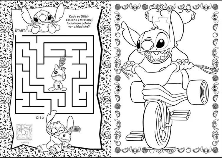 Vymaľovánky A4+ JM Lilo &amp; Stitch