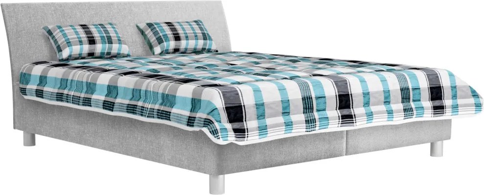 Posteľ Bali 180x200 cm, svetlosivá látka