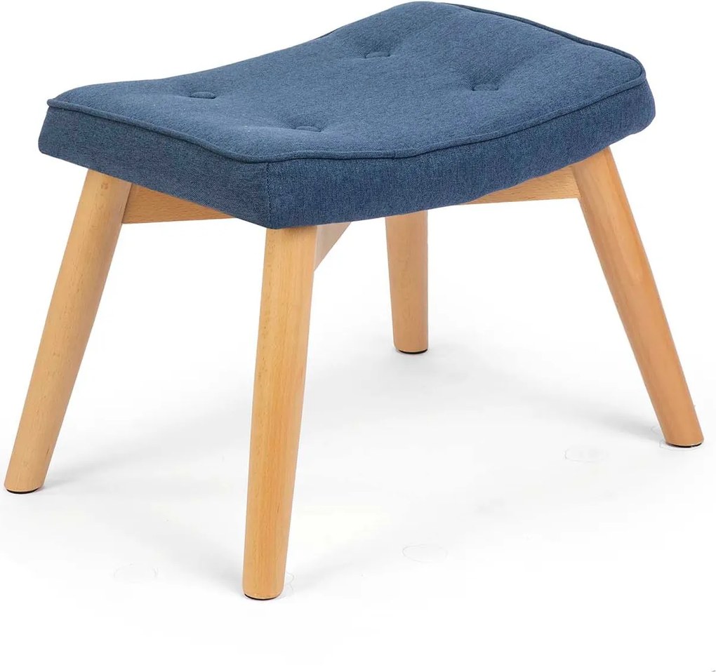 SOFOTEL Kreslo s opierkou na ruky a podnožkou Norse 2042 - tmavomodré