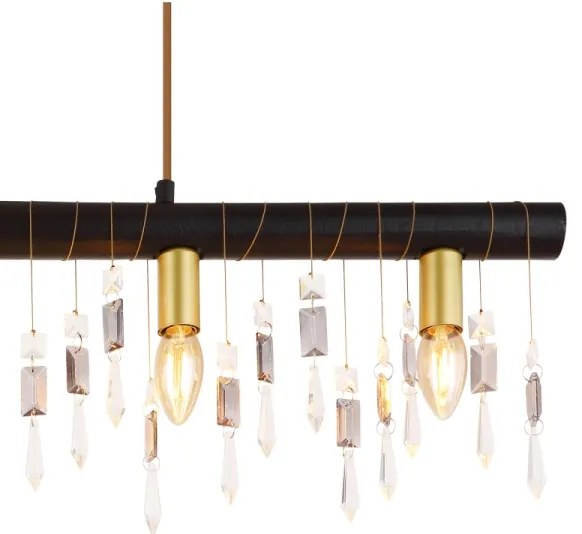 Globo 15532-5HB - Závesný luster na lanku KIRA 5xE14/40W/230V čierny