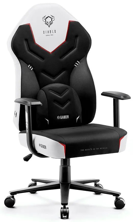 Detské herné kreslo Diablo X-Gamer 2.0 snow white