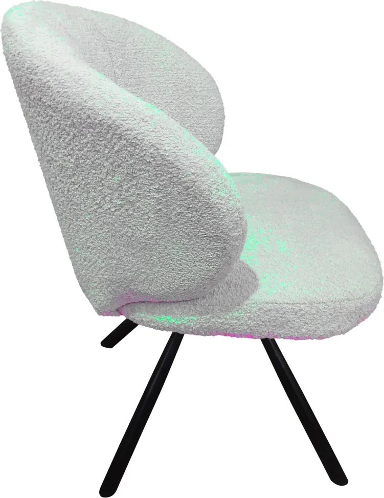 Otočná jedálenská stolička Beatris, svetlo béžová štruktúrovaná látka