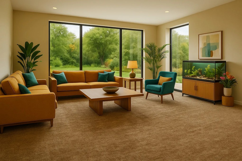 Koberec metráž Tropical 40, na mieru, šíře 4m, hnedá, filc, chodba / predsieň, Associated Weavers