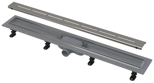 Sprchový žľab Alca 75 cm plast šedá mat lines APZ18-750M