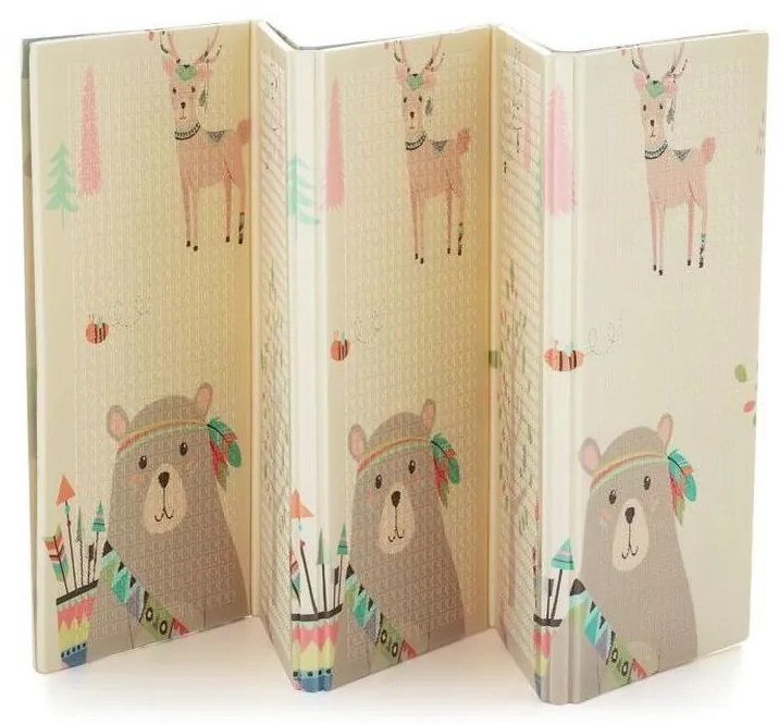 PETITE&MARS - Skladacia podložka na hranie CAMPY ELEPHANT&FOX