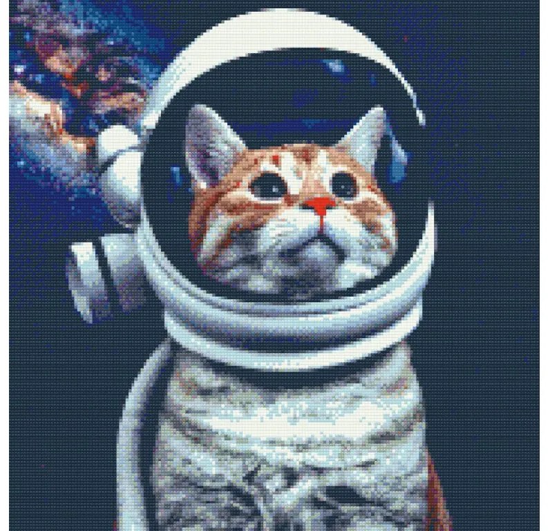 Gario Diamantové maľovanie Chcem byť astronautom Rozmery: 50 x 50 cm, Rámovanie: Iba zrolované plátno, Diamanty: Okrúhle