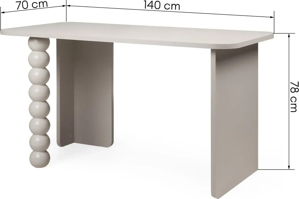 Psací stůl Orel 140 cm kašmír