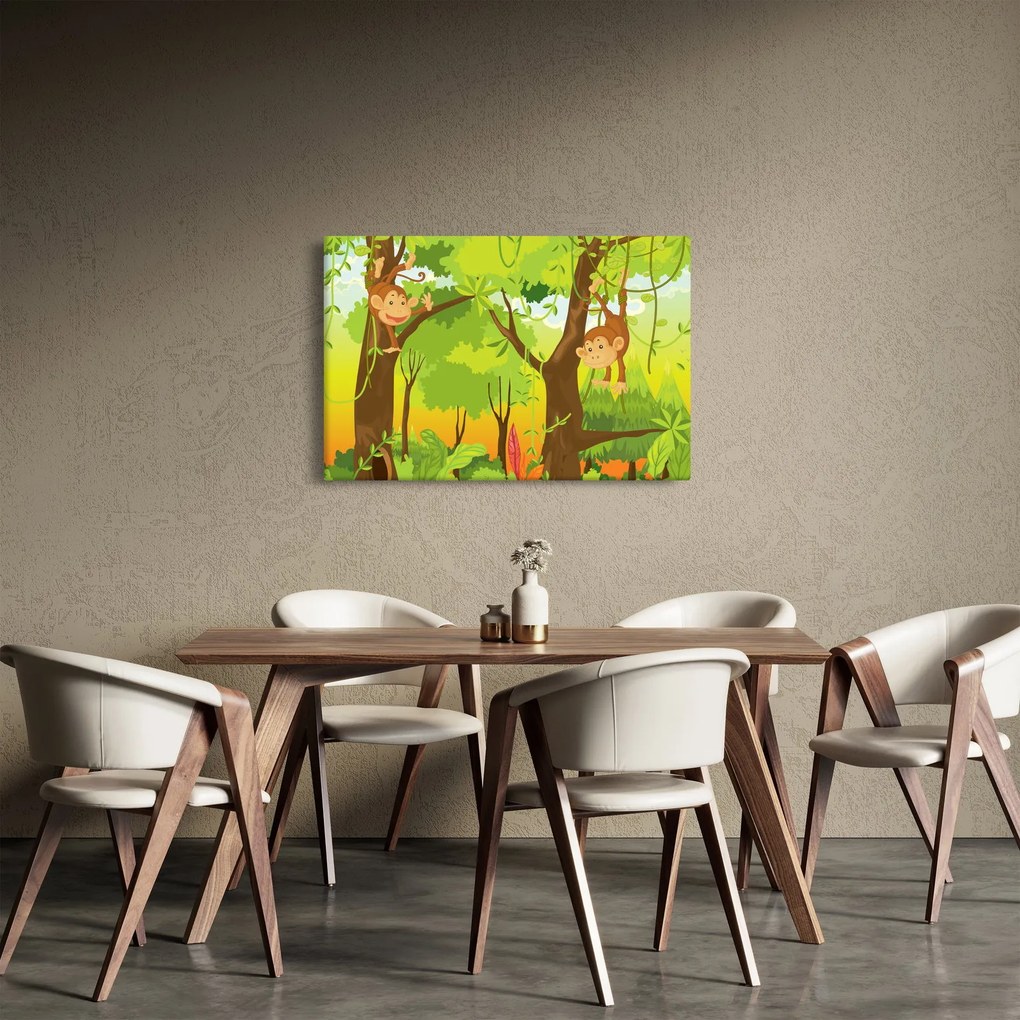 Obraz - Opičiaci (90x60 cm)