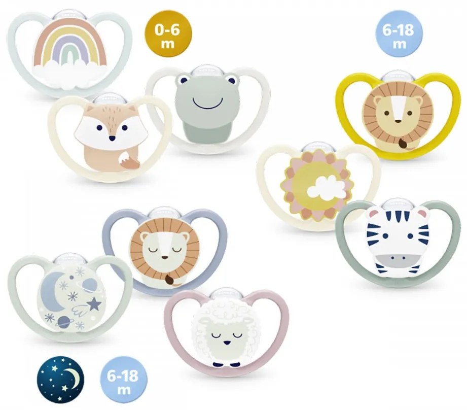 Cumlík Space NUK 6-18m ribs, vel. 6-18 m